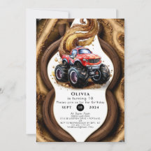 Einfache Monster Truck Geburtstag verzaubert
