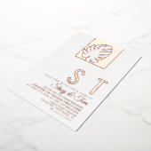 Einfache Monstera Leaf Hochzeit gepresst Folieneinladung (Gedreht)