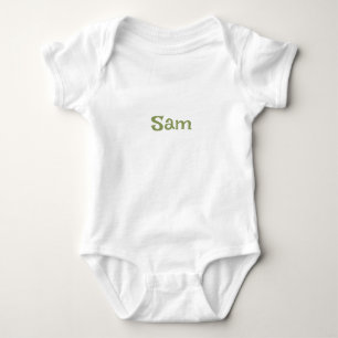 Einfache MoosGreen-Personalisierte Bezeichnung Baby Strampler