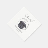 Einfache Mops Dog Wedding Cocktail Napkins Serviette (Ecke)