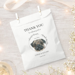 Einfache Mops Hochzeit Vielen Dank für Ihr Interes Geschenktütchen