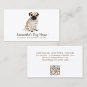 Einfache Mops-Hundesitze Visitenkarte (Vorne/Hinten)