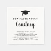 Einfache Mortar Board Fun Fakten Moderner Abschlus Serviette (Vorderseite)