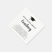 Einfache Mortar Board Fun Fakten Moderner Abschlus Serviette (Ecke)