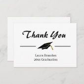 Einfache Mortarboard Abschluss Vielen Dank Dankeskarte (Vorne/Hinten)