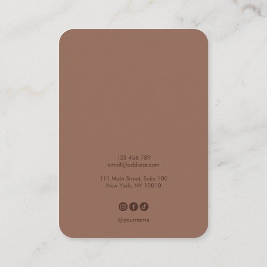 einfache Moscha-Maus Ohrring-Grafikkarte Visitenkarte (Rückseite)