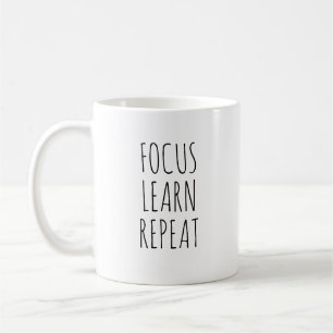 Einfache Motivierende Handschrift Fokus Schüler Kaffeetasse