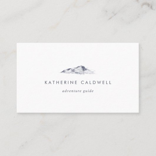 Einfache Mountain Business Card Visitenkarte (Vorderseite)
