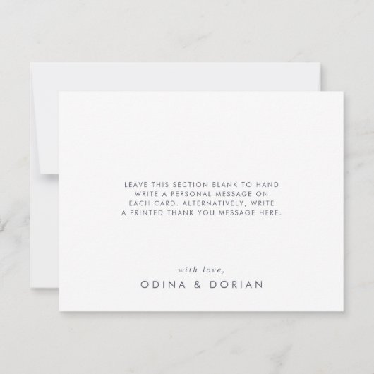 Einfache Mountain Dankeschön Karte (Rückseite)