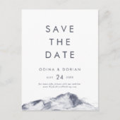 Einfache Mountain Save the Date Postkarte (Vorderseite)