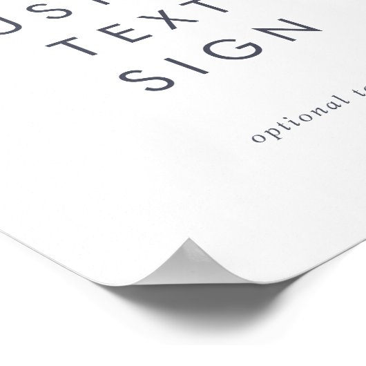 Einfache Mountkarten & Geschenke Benutzerdefiniert Poster (Ecke)