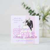 Einfache Mr. & Mrs. Wedding Einladung (Stehend Vorderseite)
