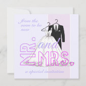 Einfache Mr. & Mrs. Wedding Einladung (Vorderseite)