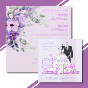 Einfache Mr. & Mrs. Wedding Einladung