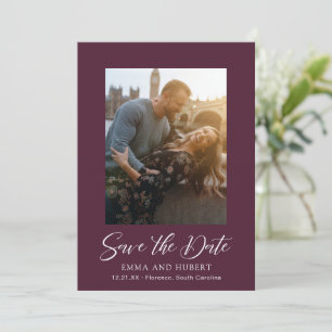 Einfache Mulberry Minimalistisch Moderne Elegante Save The Date