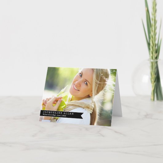 Einfache Multifunktionsleiste Abschluss Danke Kart (Vorderseite)