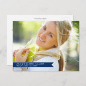 Einfache Multifunktionsleisten-Abschluss-Postkarte Einladungspostkarte (Vorne/Hinten)