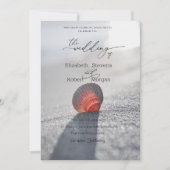 Einfache Muschel am Strand Einladung (Vorderseite)