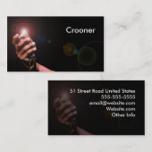 Einfache Musiker-Visitenkarte: Schlagersänger Visitenkarte (Vorne/Hinten)