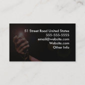 Einfache Musiker-Visitenkarte: Schlagersänger Visitenkarte (Rückseite)