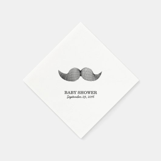 Einfache Mustache Baby-Dusche Serviette (Ecke)