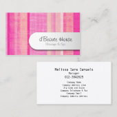 Einfache Muster-Visitenkarte Schmetterlingsstreife Visitenkarte (Vorne/Hinten)