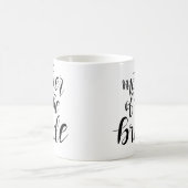 Einfache Mutter der Braut-Typografie-Hochzeit Kaffeetasse (Mittel)