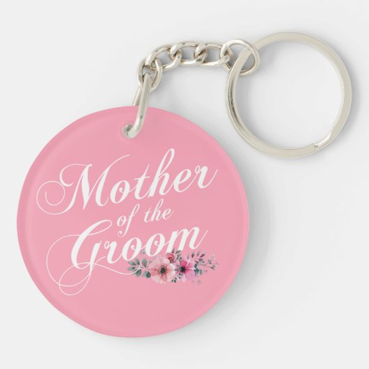 Einfache Mutter der Groomhochzeit | Schlüsselanhän Schlüsselanhänger (Rückseite)