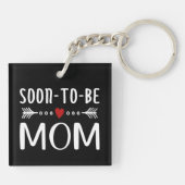 Einfache Mutter-Kind-Mama| Schlüsselanhänger (Rückseite)