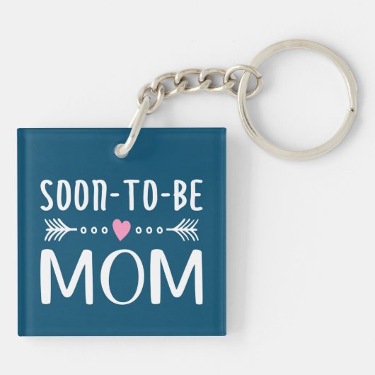 Einfache Mutter-Kind-Mama| Schlüsselanhänger (Rückseite)