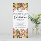 Einfache Muttertagsfeier | Blumenthema Einladung (Stehend Vorderseite)