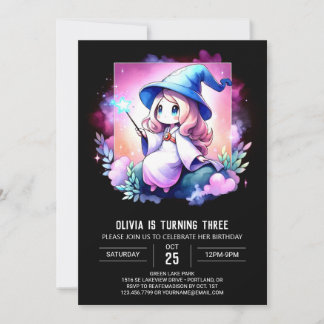 Einfache mystische Wizard zum Geburtstag Einladung