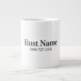 Einfache Nachname-Adresse Unterschreiben Personali Jumbo-Tasse