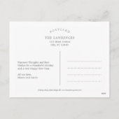 Einfache Nachricht EDITABLE FARBURG Postkarte (Rückseite)