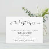 Einfache Nacht vor der Probe Einladung (Stehend Vorderseite)