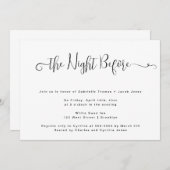 Einfache Nacht vor der Probe Einladung (Vorne/Hinten)