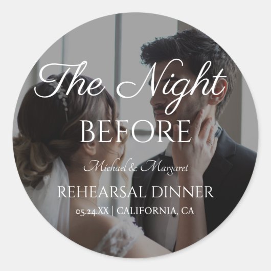 Einfache Nacht vor Probe Foto Runder Aufkleber (Vorderseite)