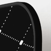 Einfache Nahtlose Muster Schwarz & Weiß Pickleball Schläger (Linke Seite)