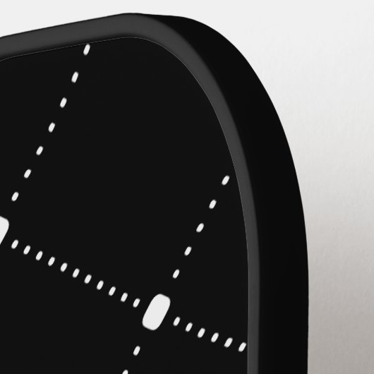 Einfache Nahtlose Muster Schwarz & Weiß Pickleball Schläger (Linke Seite)