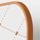 Einfache Nahtlose Muster Tan Pickleball Schläger (Linke Seite)