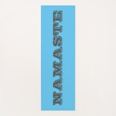 Einfache Namaste Blue Gray Typografie Yogamatte (Vorderseite)