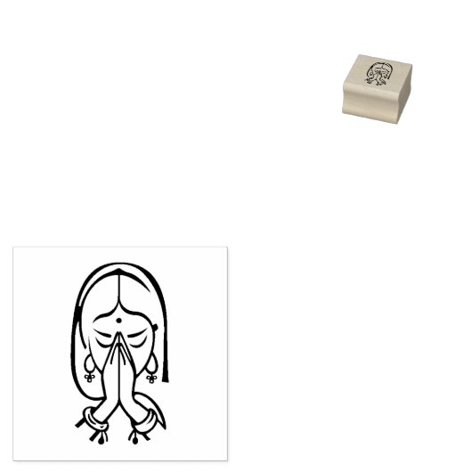 Einfache Namaste Pray Gummistempel (Stempel)