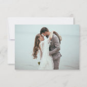 Einfache Name Script Foto Hochzeit Vielen Dank Mitteilungskarte (Rückseite)