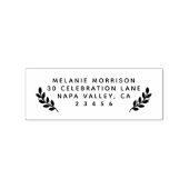 Einfache Name- und botanische Branchen-Rücksendead Gummistempel (Prägung)