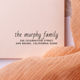 Einfache Name und Rücksendeadresse der DIY-Familie Gummistempel