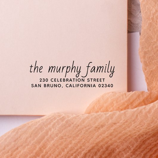 Einfache Name und Rücksendeadresse der DIY-Familie Gummistempel