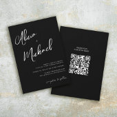 Einfache Namen Skript QR CODE Hochzeit Einladung