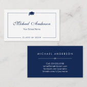 Einfache Namenskarte für den schwarzen und weißen  (Vorne/Hinten)