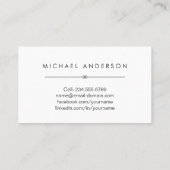 Einfache Namenskarte für den schwarzen und weißen (Rückseite)