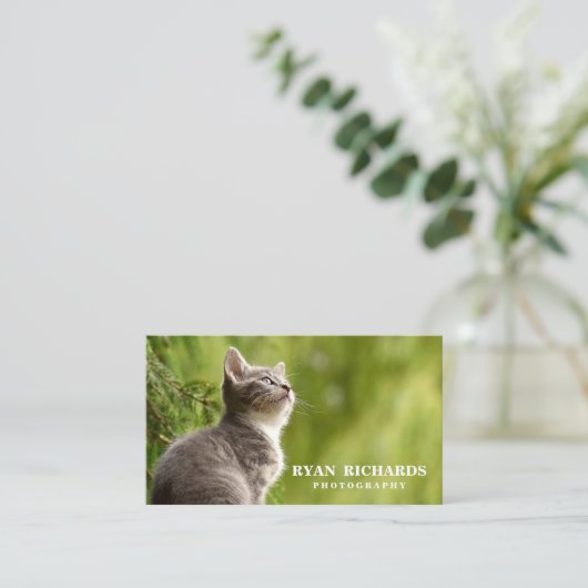 Einfache Natur Berufliche Fotografie Visitenkarte (Stehend Vorderseite)